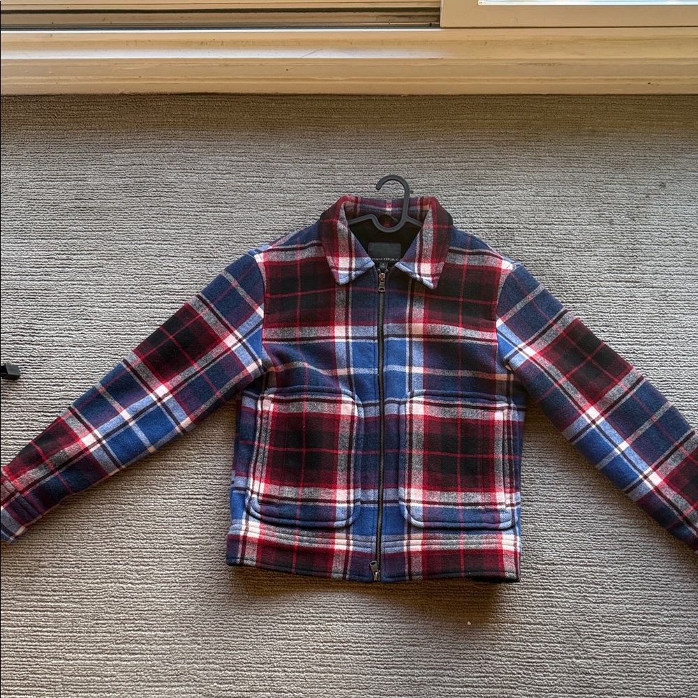 Banana Republic Plaid Jacket - Red, Blue, Black
